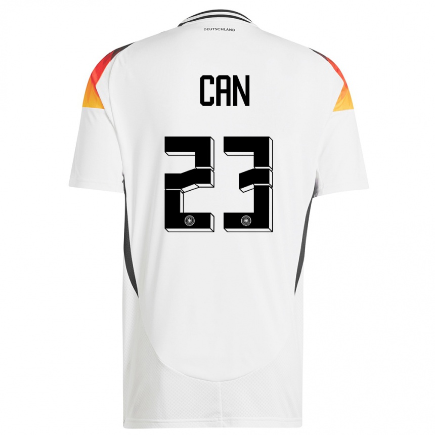 Kinder Fußball Deutschland Emre Can #23 Weiß Heimtrikot Trikot 24-26 T-Shirt Luxemburg