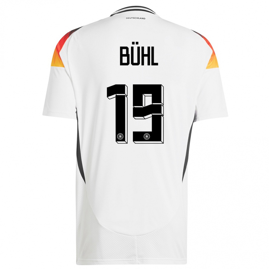 Kinder Fußball Deutschland Klara Buhl #19 Weiß Heimtrikot Trikot 24-26 T-Shirt Luxemburg