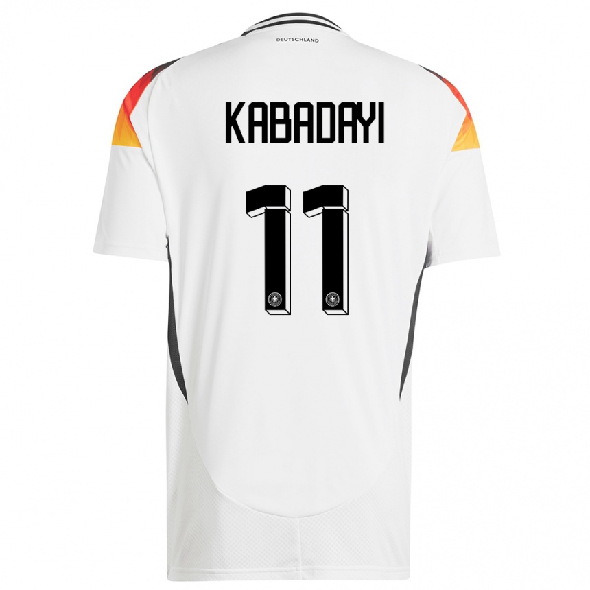 Kinder Fußball Deutschland Yusuf Kabadayi #11 Weiß Heimtrikot Trikot 24-26 T-Shirt Luxemburg