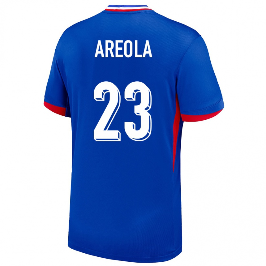 Kinder Fußball Frankreich Alphonse Areola #23 Blau Heimtrikot Trikot 24-26 T-Shirt Luxemburg