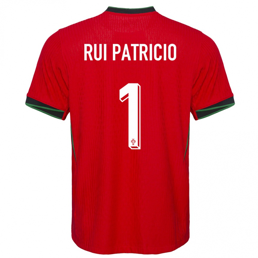 Kinder Fußball Portugal Rui Patricio #1 Rot Heimtrikot Trikot 24-26 T-Shirt Luxemburg