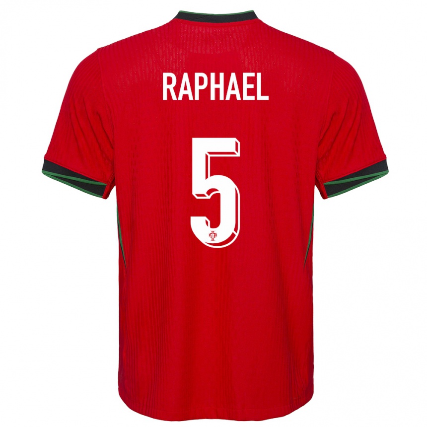 Kinder Fußball Portugal Raphael Guerreiro #5 Rot Heimtrikot Trikot 24-26 T-Shirt Luxemburg