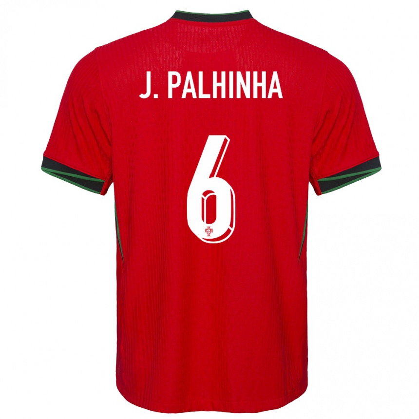 Kinder Fußball Portugal Joao Palhinha #6 Rot Heimtrikot Trikot 24-26 T-Shirt Luxemburg