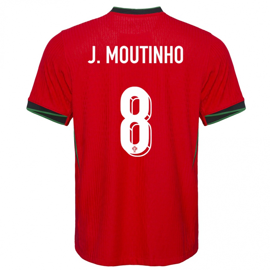 Kinder Fußball Portugal Joao Moutinho #8 Rot Heimtrikot Trikot 24-26 T-Shirt Luxemburg