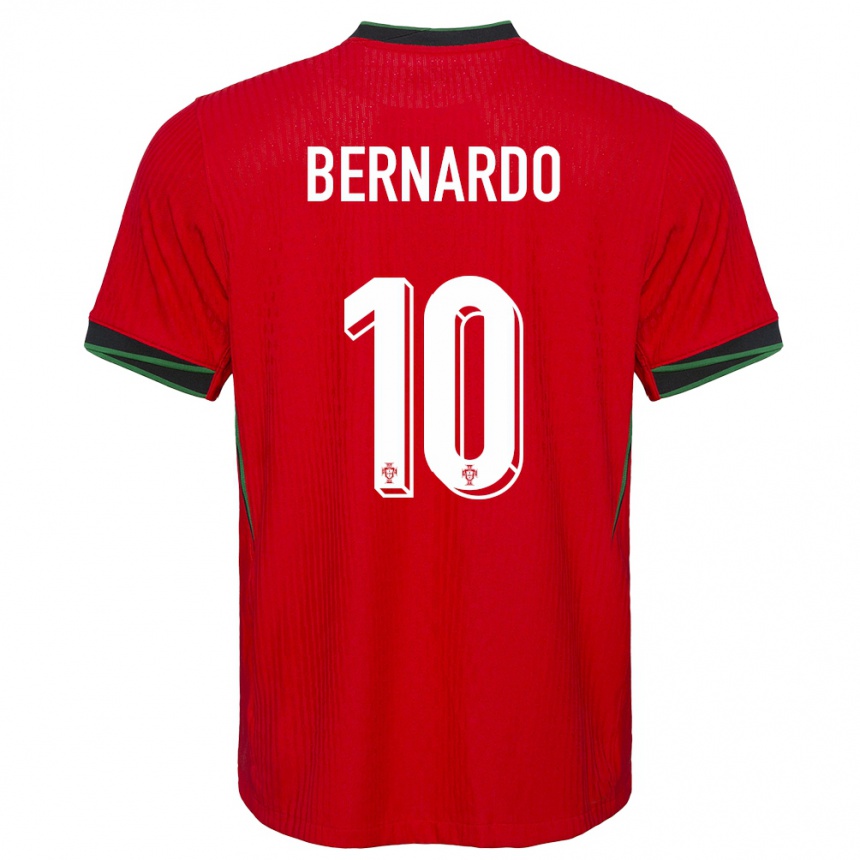 Kinder Fußball Portugal Bernardo Silva #10 Rot Heimtrikot Trikot 24-26 T-Shirt Luxemburg