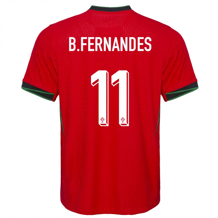 Kinder Fußball Portugal Bruno Fernandes #11 Rot Heimtrikot Trikot 24-26 T-Shirt Luxemburg