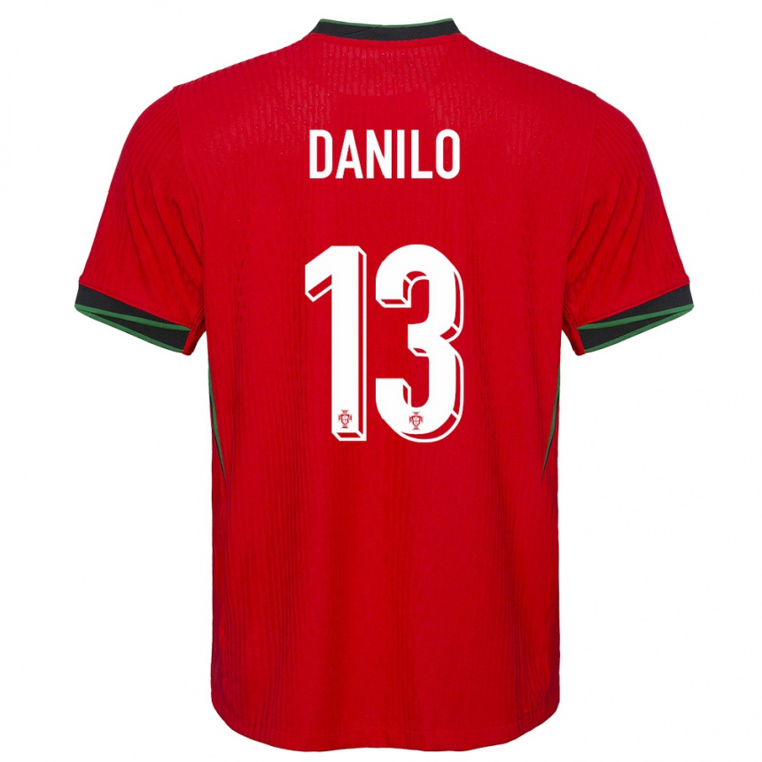 Kinder Fußball Portugal Danilo Pereira #13 Rot Heimtrikot Trikot 24-26 T-Shirt Luxemburg