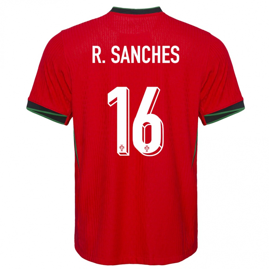 Kinder Fußball Portugal Renato Sanches #16 Rot Heimtrikot Trikot 24-26 T-Shirt Luxemburg