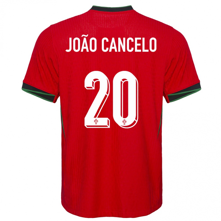 Kinder Fußball Portugal Joao Cancelo #20 Rot Heimtrikot Trikot 24-26 T-Shirt Luxemburg