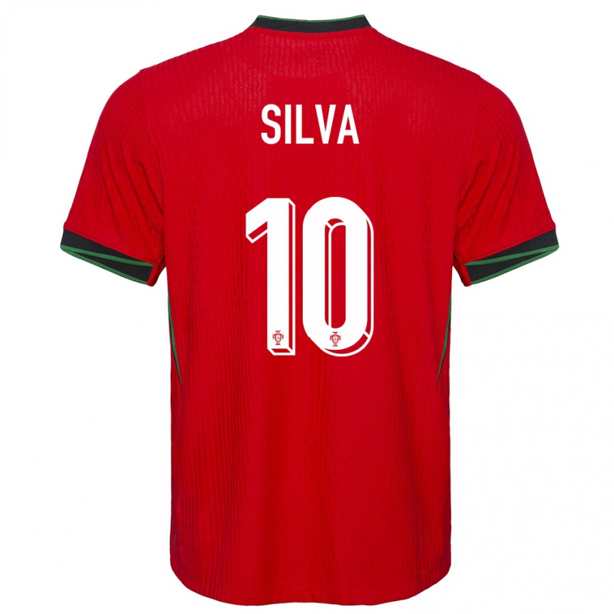 Kinder Fußball Portugal Jessica Silva #10 Rot Heimtrikot Trikot 24-26 T-Shirt Luxemburg