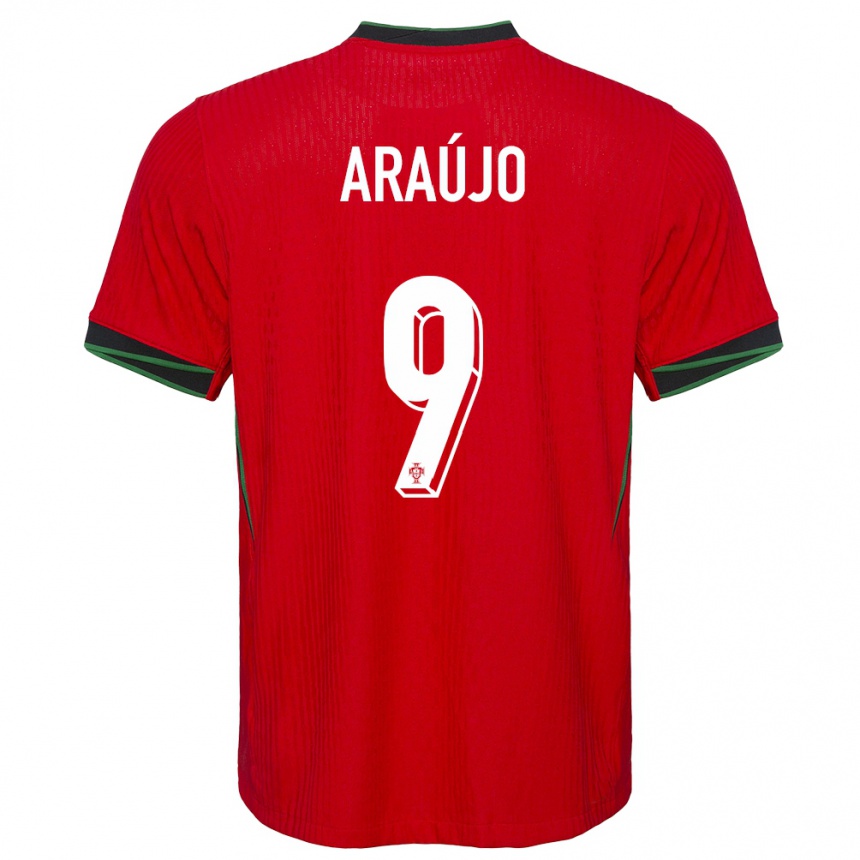 Kinder Fußball Portugal Henrique Araujo #9 Rot Heimtrikot Trikot 24-26 T-Shirt Luxemburg