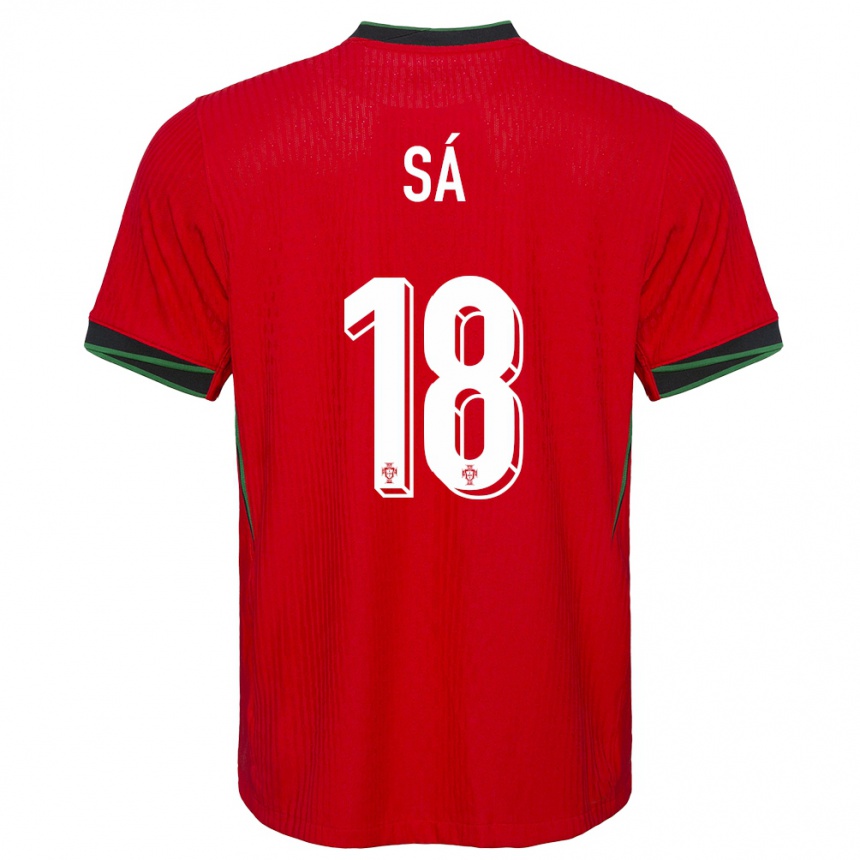 Kinder Fußball Portugal Gustavo Sa #18 Rot Heimtrikot Trikot 24-26 T-Shirt Luxemburg