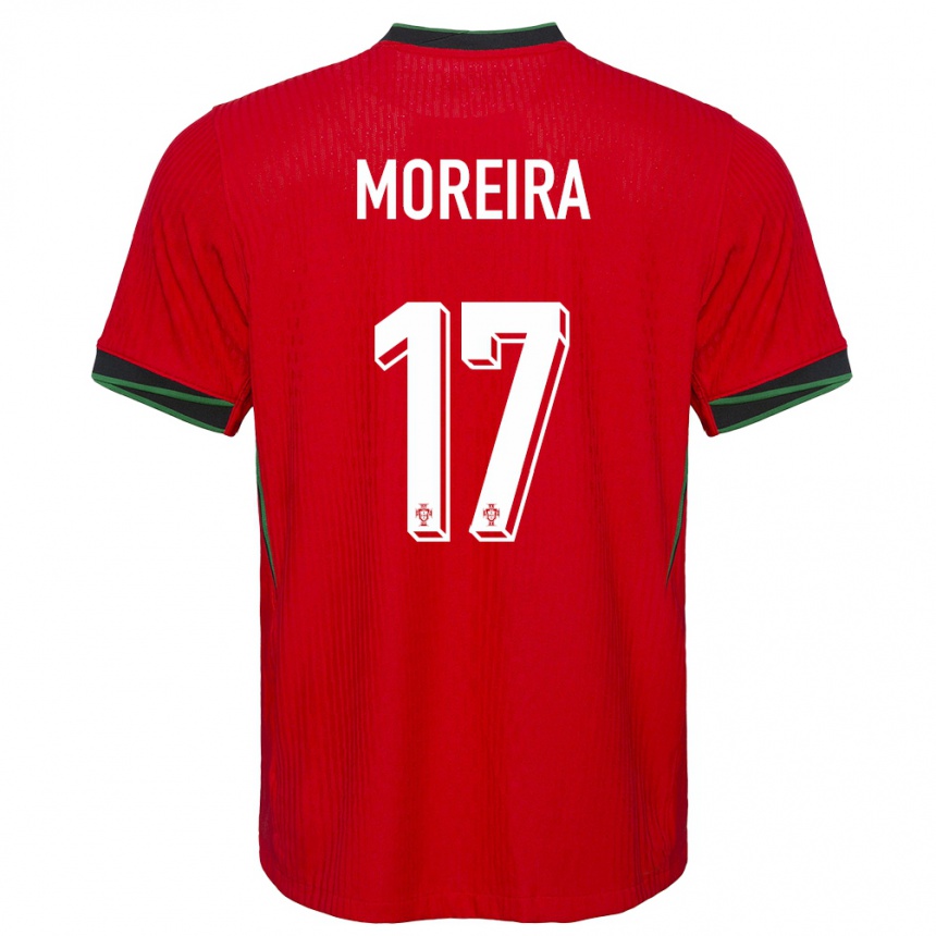 Kinder Fußball Portugal Goncalo Moreira #17 Rot Heimtrikot Trikot 24-26 T-Shirt Luxemburg