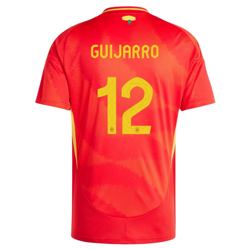 Kinder Fußball Spanien Patricia Guijarro #12 Rot Heimtrikot Trikot 24-26 T-Shirt Luxemburg