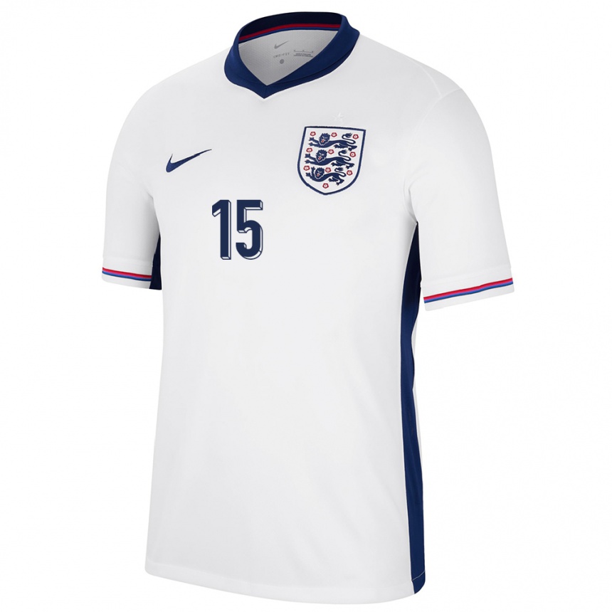 Kinder Fußball England Lotte Wubben Moy #15 Weiß Heimtrikot Trikot 24-26 T-Shirt Luxemburg