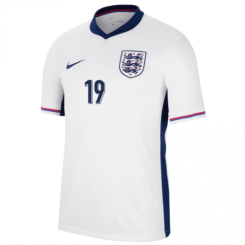 Kinder Fußball England Lee Jonas #19 Weiß Heimtrikot Trikot 24-26 T-Shirt Luxemburg