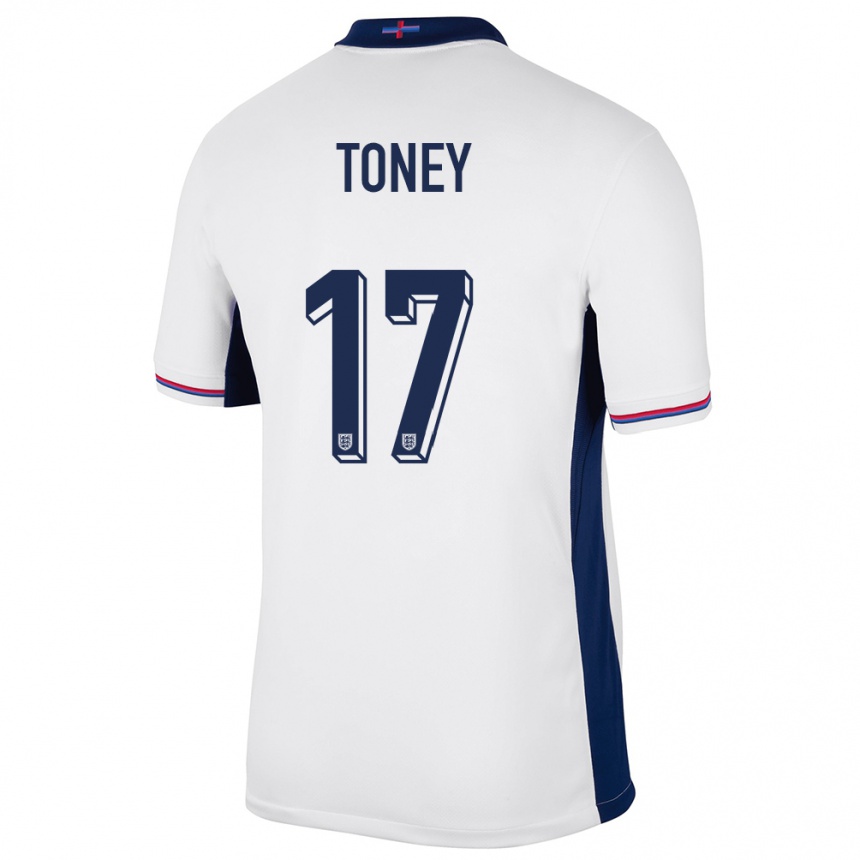 Kinder Fußball England Ivan Toney #17 Weiß Heimtrikot Trikot 24-26 T-Shirt Luxemburg
