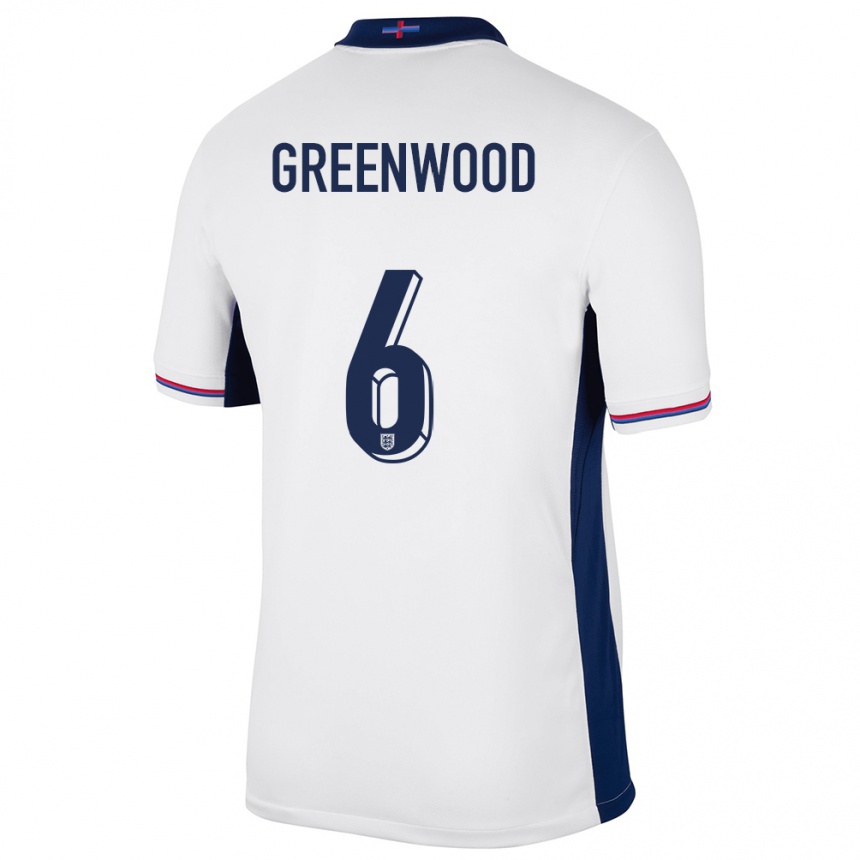 Kinder Fußball England Alex Greenwood #6 Weiß Heimtrikot Trikot 24-26 T-Shirt Luxemburg