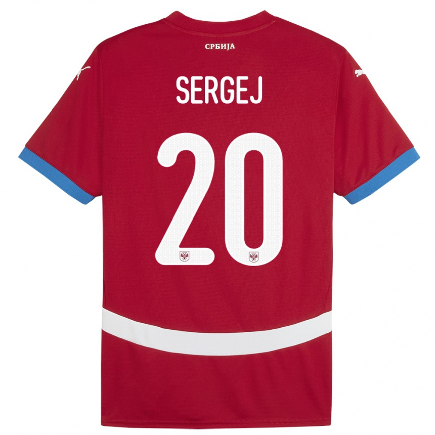 Kinder Fußball Serbien Sergej Milinkovic-Savic #20 Rot Heimtrikot Trikot 24-26 T-Shirt Luxemburg
