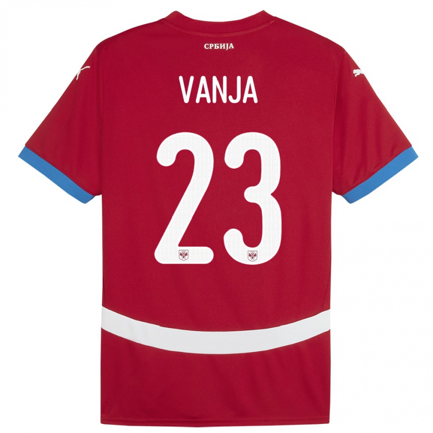 Kinder Fußball Serbien Vanja Milinkovic-Savic #23 Rot Heimtrikot Trikot 24-26 T-Shirt Luxemburg