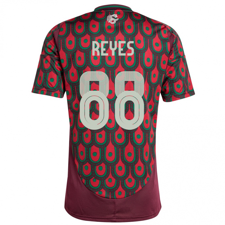 Kinder Fußball Mexiko Maricarmen Reyes #88 Kastanienbraun Heimtrikot Trikot 24-26 T-Shirt Luxemburg