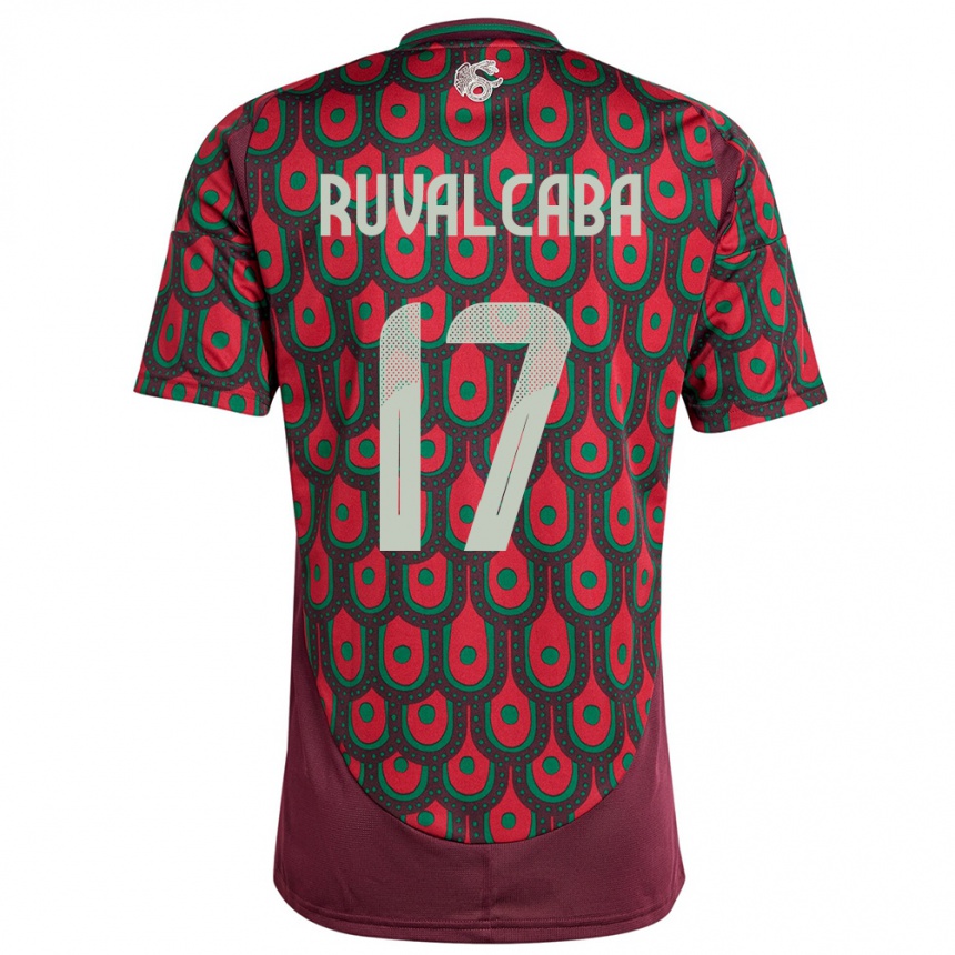 Kinder Fußball Mexiko Jorge Ruvalcaba #17 Kastanienbraun Heimtrikot Trikot 24-26 T-Shirt Luxemburg