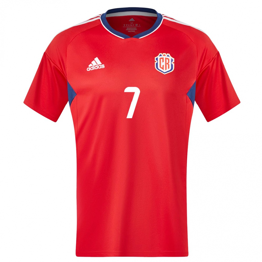 Kinder Fußball Costa Rica Andrey Soto #7 Rot Heimtrikot Trikot 24-26 T-Shirt Luxemburg