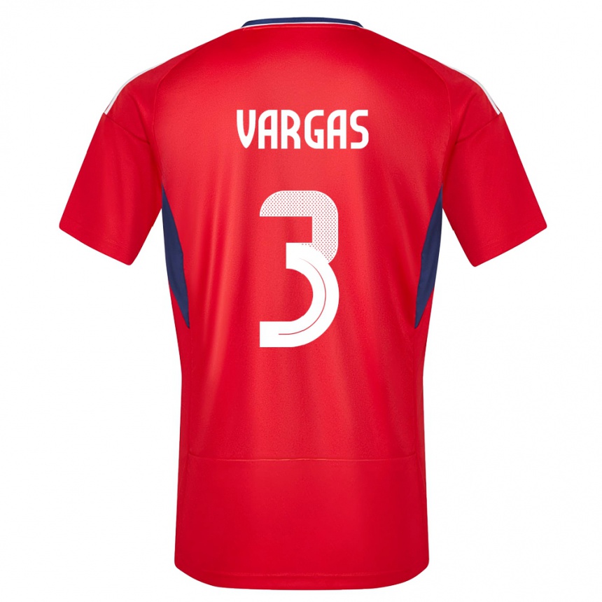 Kinder Fußball Costa Rica Juan Pablo Vargas #3 Rot Heimtrikot Trikot 24-26 T-Shirt Luxemburg