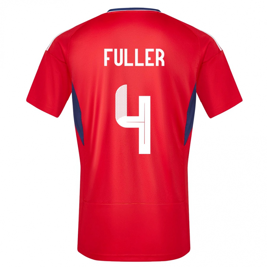 Kinder Fußball Costa Rica Keysher Fuller #4 Rot Heimtrikot Trikot 24-26 T-Shirt Luxemburg