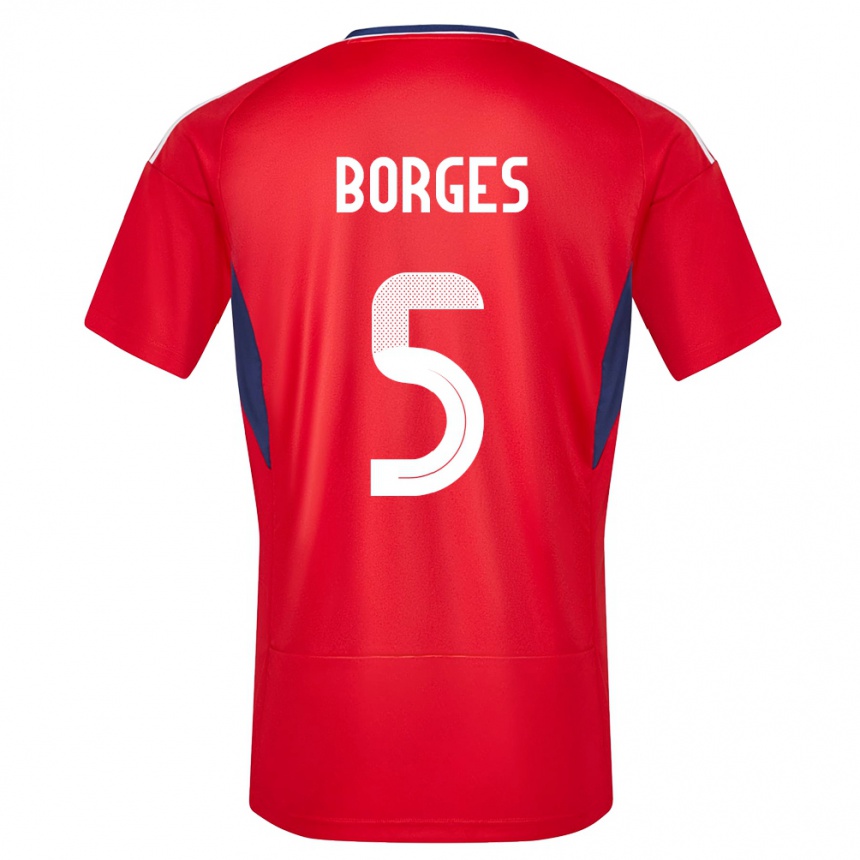 Kinder Fußball Costa Rica Celso Borges #5 Rot Heimtrikot Trikot 24-26 T-Shirt Luxemburg