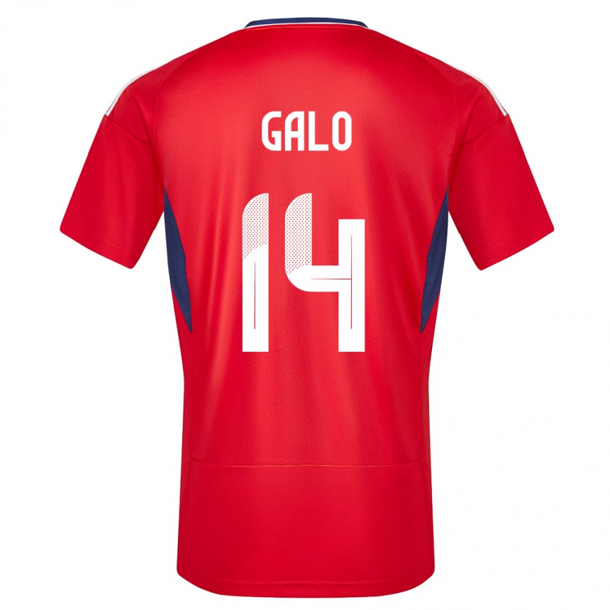 Kinder Fußball Costa Rica Orlando Galo #14 Rot Heimtrikot Trikot 24-26 T-Shirt Luxemburg