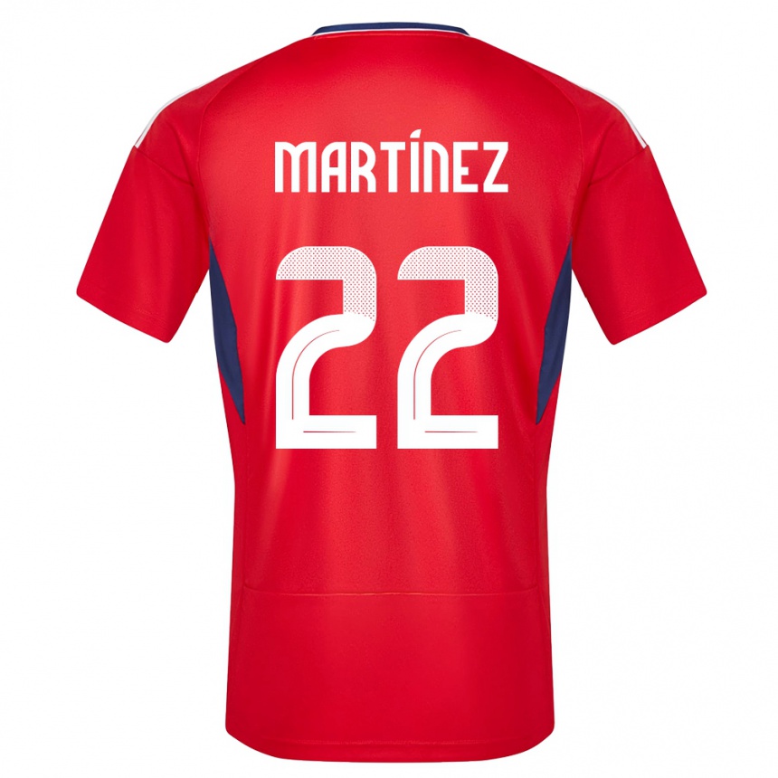Kinder Fußball Costa Rica Carlos Martinez #22 Rot Heimtrikot Trikot 24-26 T-Shirt Luxemburg