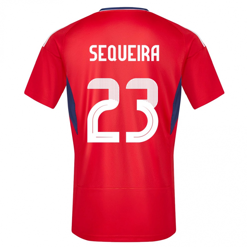 Kinder Fußball Costa Rica Patrick Sequeira #23 Rot Heimtrikot Trikot 24-26 T-Shirt Luxemburg