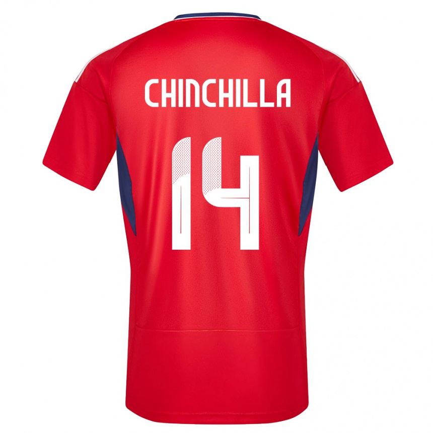 Kinder Fußball Costa Rica Priscila Chinchilla #14 Rot Heimtrikot Trikot 24-26 T-Shirt Luxemburg