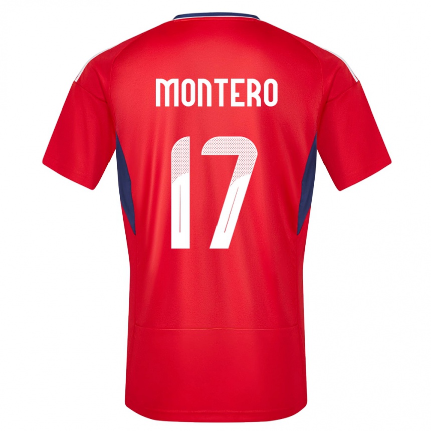 Kinder Fußball Costa Rica Michelle Montero #17 Rot Heimtrikot Trikot 24-26 T-Shirt Luxemburg