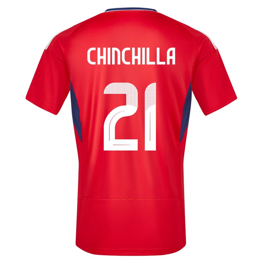 Kinder Fußball Costa Rica Viviana Chinchilla #21 Rot Heimtrikot Trikot 24-26 T-Shirt Luxemburg