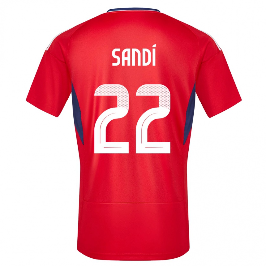 Kinder Fußball Costa Rica Cristel Sandi #22 Rot Heimtrikot Trikot 24-26 T-Shirt Luxemburg