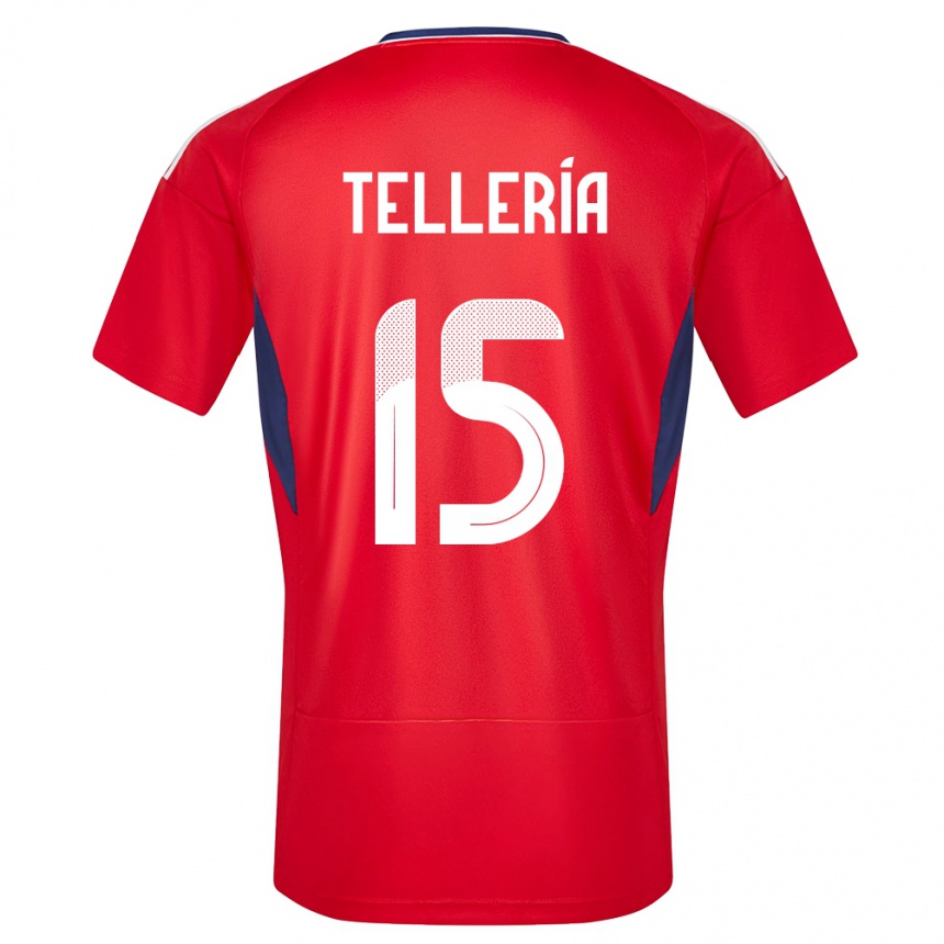 Kinder Fußball Costa Rica Jostin Telleria #15 Rot Heimtrikot Trikot 24-26 T-Shirt Luxemburg