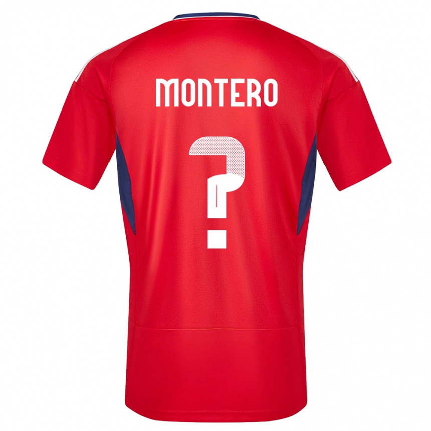 Kinder Fußball Costa Rica Claudio Montero #0 Rot Heimtrikot Trikot 24-26 T-Shirt Luxemburg