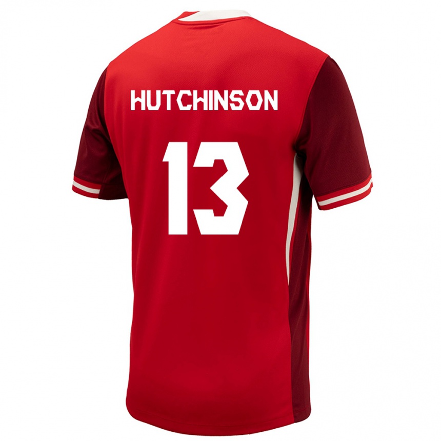 Kinder Fußball Kanada Atiba Hutchinson #13 Rot Heimtrikot Trikot 24-26 T-Shirt Luxemburg