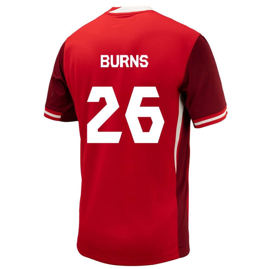 Kinder Fußball Kanada Zoe Burns #26 Rot Heimtrikot Trikot 24-26 T-Shirt Luxemburg