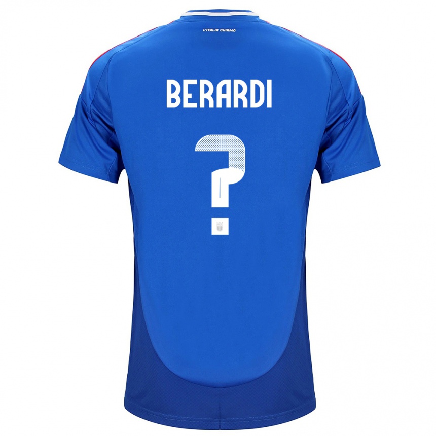 Kinder Fußball Italien Domenico Berardi #0 Blau Heimtrikot Trikot 24-26 T-Shirt Luxemburg
