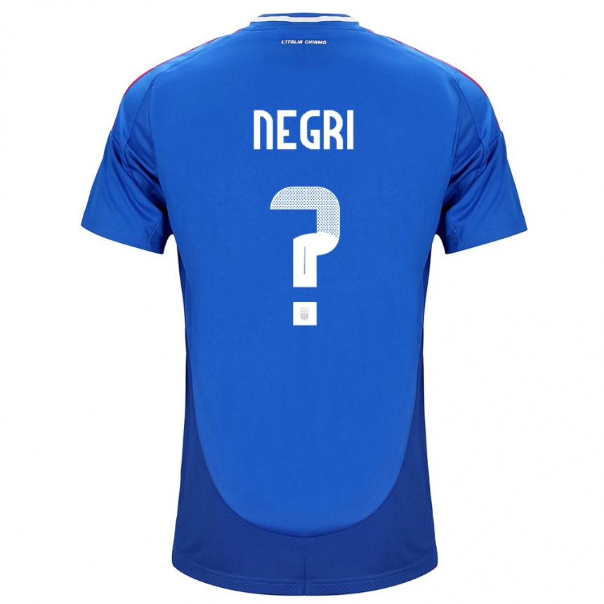 Kinder Fußball Italien Simone Negri #0 Blau Heimtrikot Trikot 24-26 T-Shirt Luxemburg