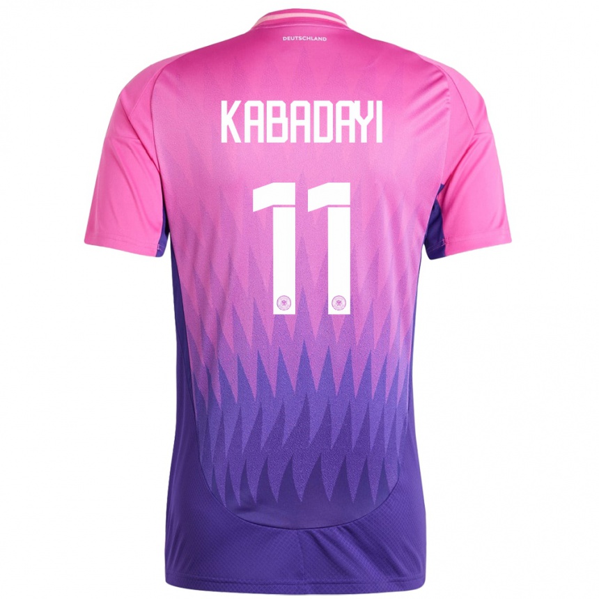 Kinder Fußball Deutschland Yusuf Kabadayi #11 Pink Lila Auswärtstrikot Trikot 24-26 T-Shirt Luxemburg