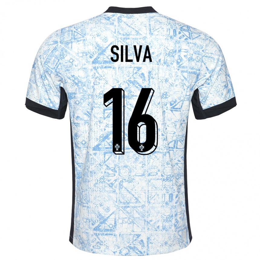 Kinder Fußball Portugal Diana Silva #16 Cremeblau Auswärtstrikot Trikot 24-26 T-Shirt Luxemburg