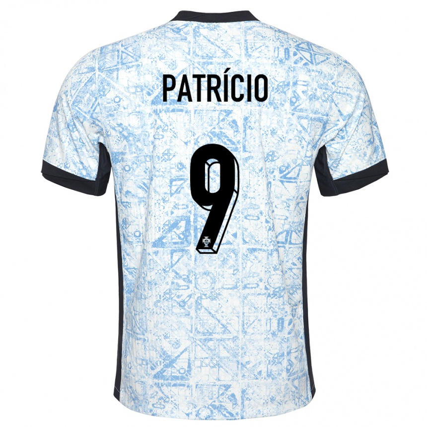 Kinder Fußball Portugal Nuno Patricio #9 Cremeblau Auswärtstrikot Trikot 24-26 T-Shirt Luxemburg