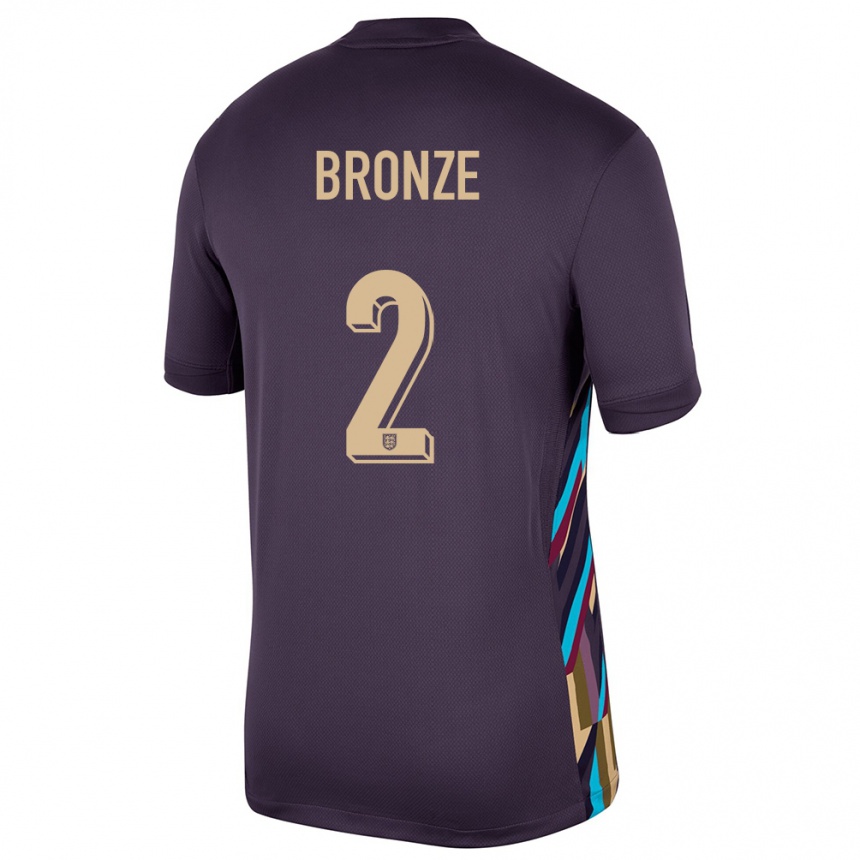Kinder Fußball England Lucy Bronze #2 Dunkle Rosine Auswärtstrikot Trikot 24-26 T-Shirt Luxemburg