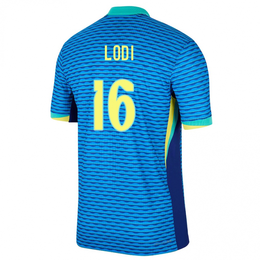 Kinder Fußball Brasilien Renan Lodi #16 Blau Auswärtstrikot Trikot 24-26 T-Shirt Luxemburg