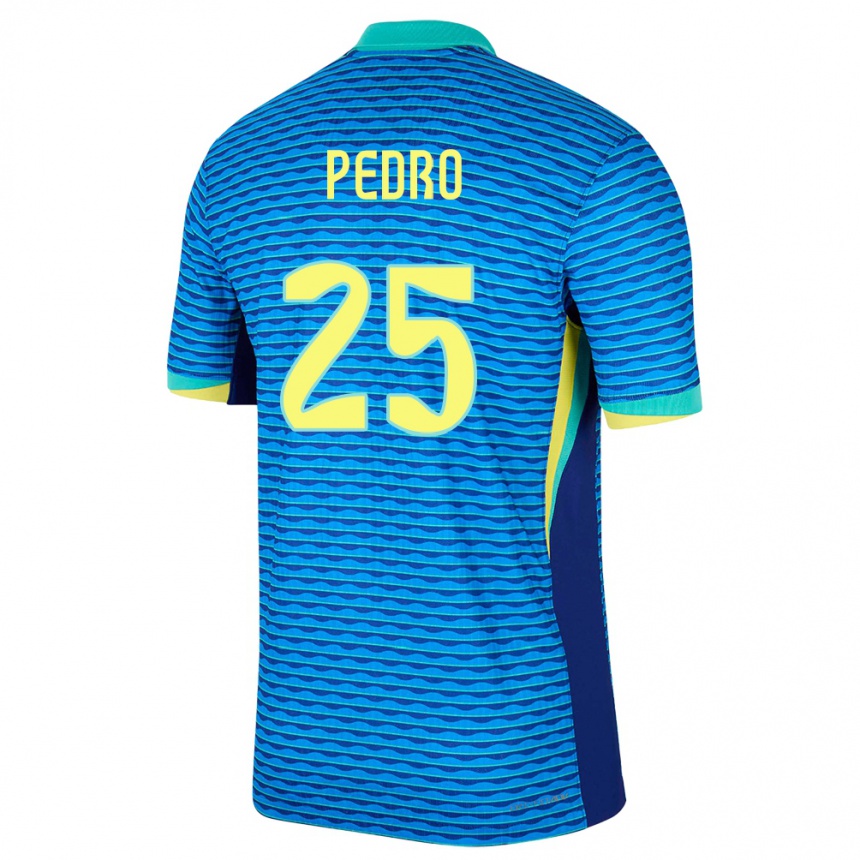Kinder Fußball Brasilien Pedro #25 Blau Auswärtstrikot Trikot 24-26 T-Shirt Luxemburg