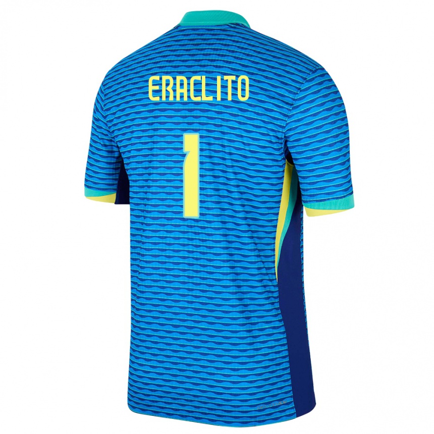Kinder Fußball Brasilien Marcelo Eraclito #1 Blau Auswärtstrikot Trikot 24-26 T-Shirt Luxemburg